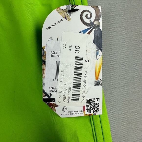 Volcom 38ER Men’s 30 Board Shorts 21” Length Cinch Fly Colorblock - Picture 6 of 8